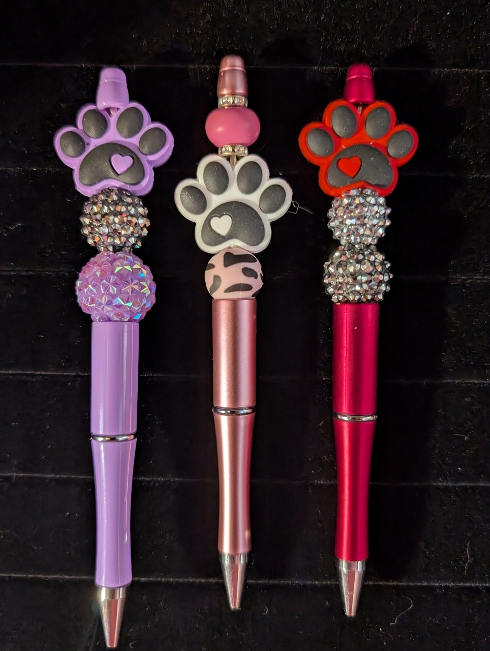 Set of Three Paw Print Pens - Picture 2 of 7